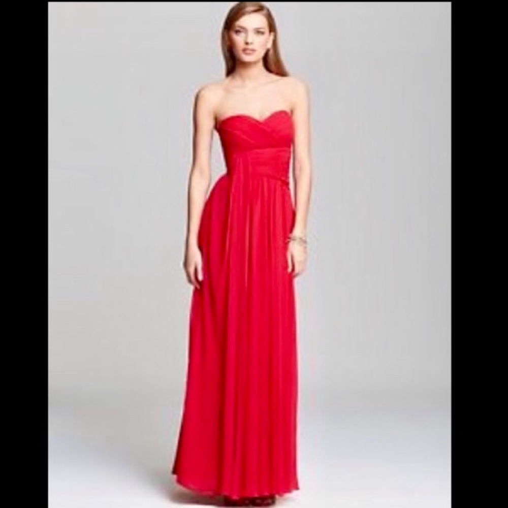 Jill Stuart strapless draped chiffon dress 💃🏼